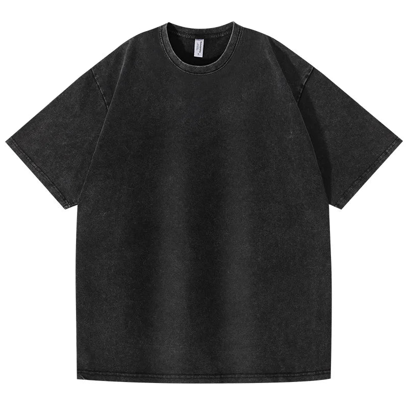 Anime Black Clover Asta Printed T Shirt Gothic Washed Oversized T-shirt For Men's Unisex Clothing Short Sleeve Cotton Tees Tops