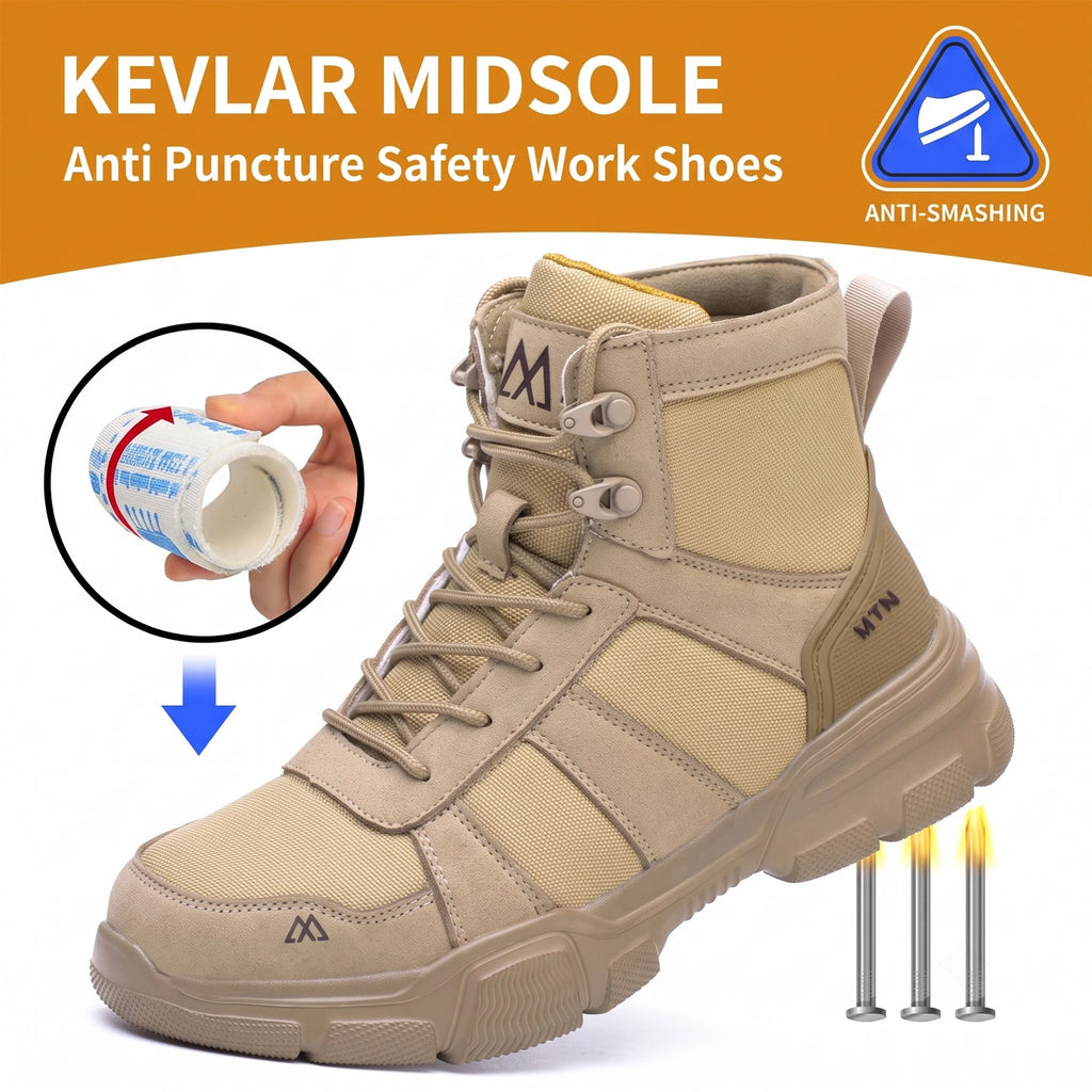 Indestructible Security Protective Boots Men Comfortable Breathable Construction Working Boots Anti-Puncture Work Safety Shoes