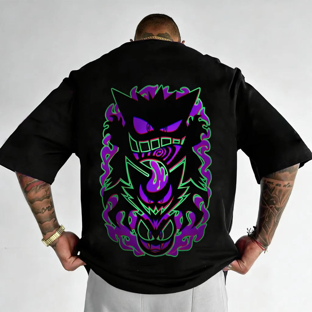 Pokémon Anime Gengar Peripheral Printed T-shirt Summer Men's and Women's T-shirt Trendy Loose Casual Y2K Short Sleeve 2026 New