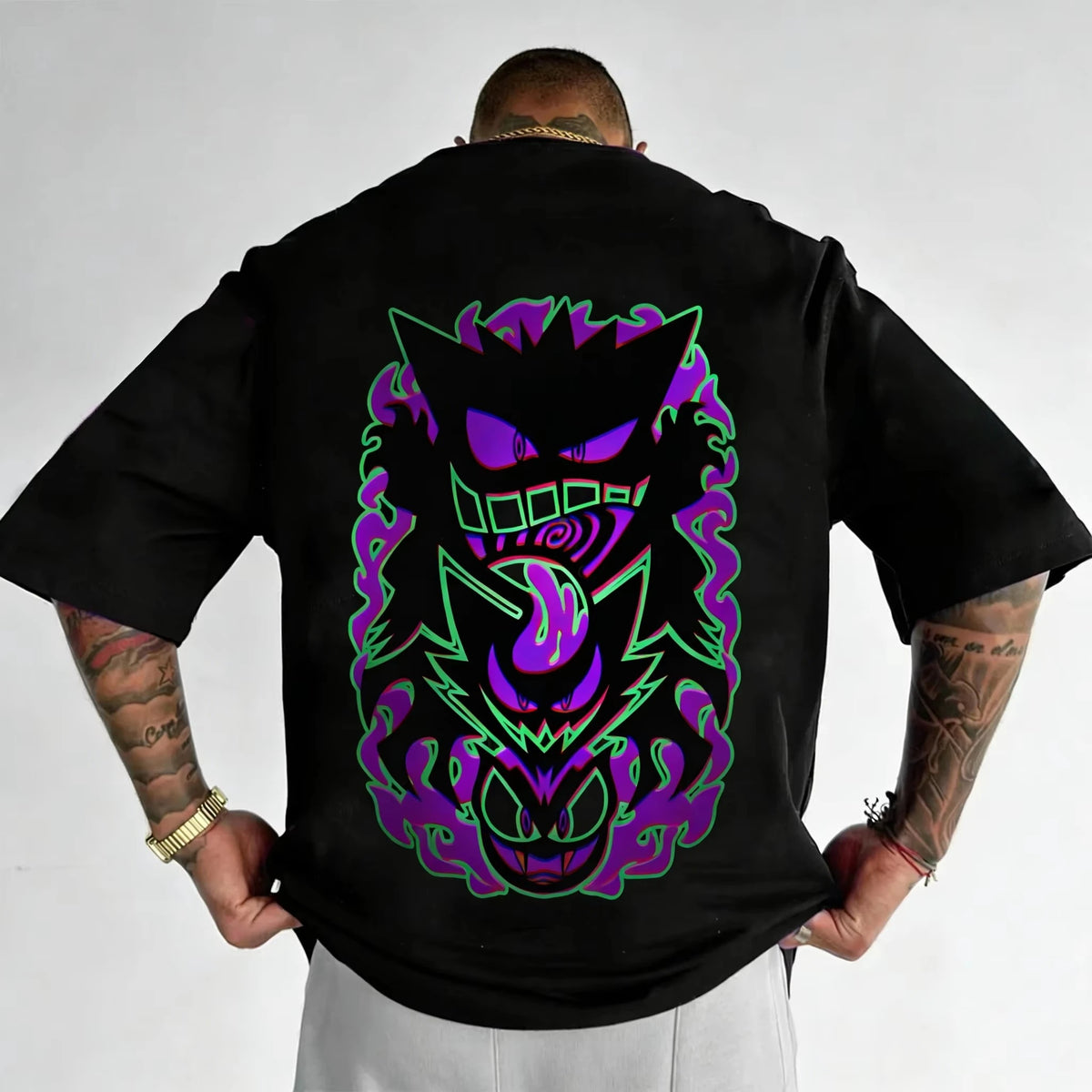 Pokémon Anime Gengar Peripheral Printed T-shirt Summer Men's and Women's T-shirt Trendy Loose Casual Y2K Short Sleeve 2026 New