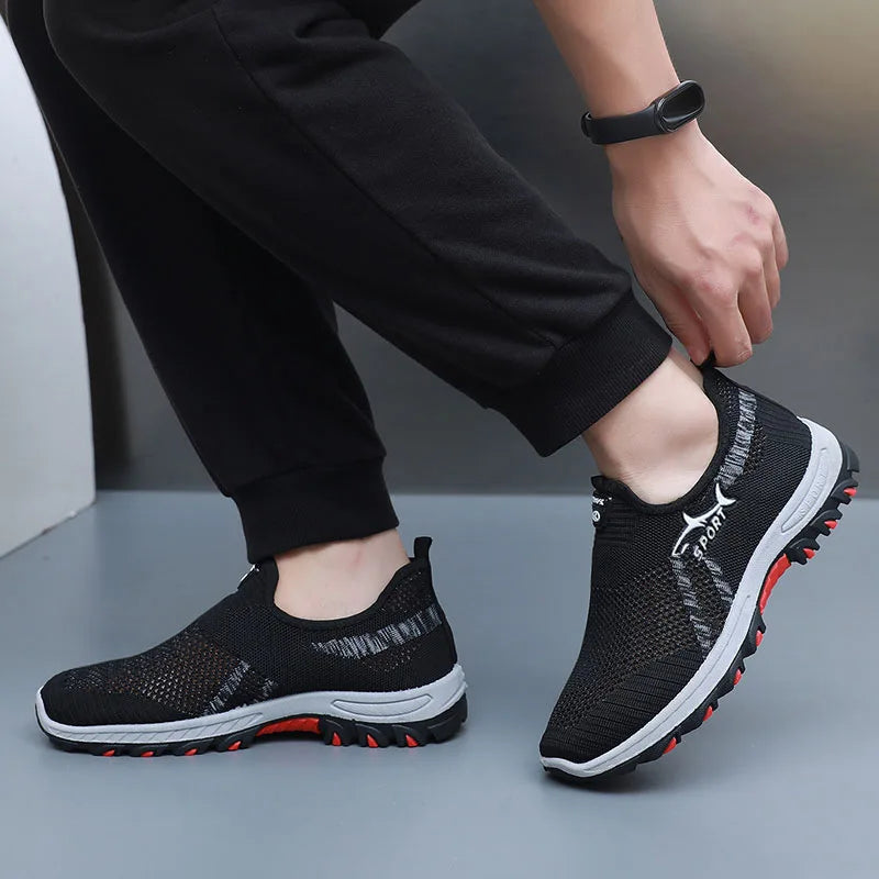 Men's Summer Sneakers Sporty Men's Mesh Shoes Breathable Sports Shoes Canvas lightweight Sneakers Cheap Shoes Clearance