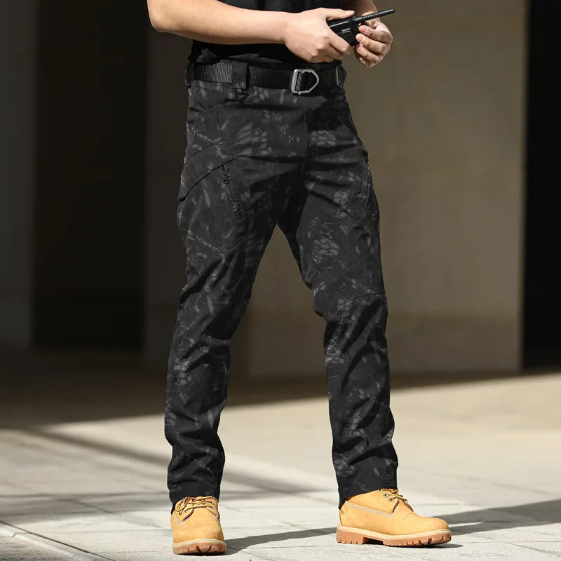 Men City Military Tactical Pants Combat Cargo Trousers Multi-pocket Waterproof Wear-resistant Casual Training Overalls Clothing