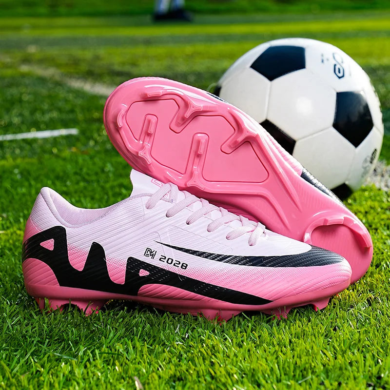 High Quality New Mens Soccer Shoes Society Ultralight Turf Soccer Cleats Kids Sneakers Training Football Boots Chuteira Campo
