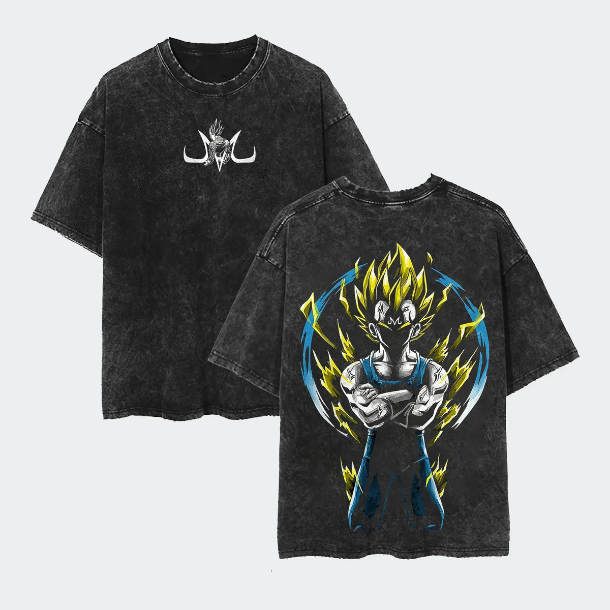 Anime Dragon Ball Cosplay Washed Goku T-Shirt Cotton Loose Large Casual Sports Vegeta Gym T-Shirt Men's Harajuku Tee Clothing