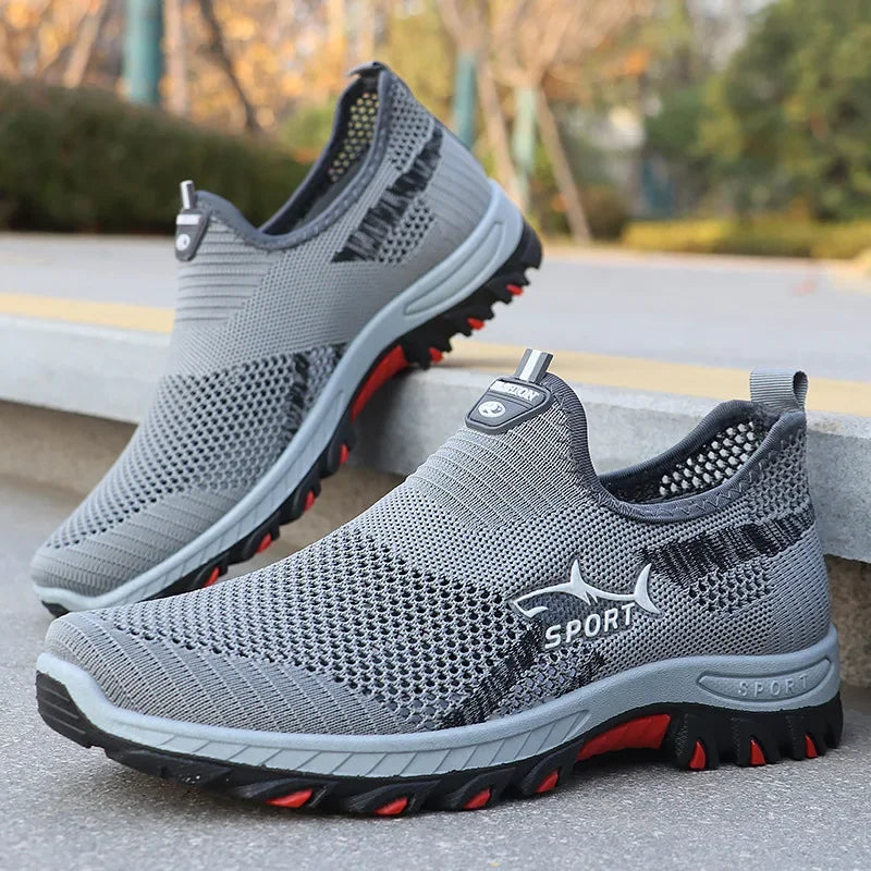 Men's Summer Sneakers Sporty Men's Mesh Shoes Breathable Sports Shoes Canvas lightweight Sneakers Cheap Shoes Clearance