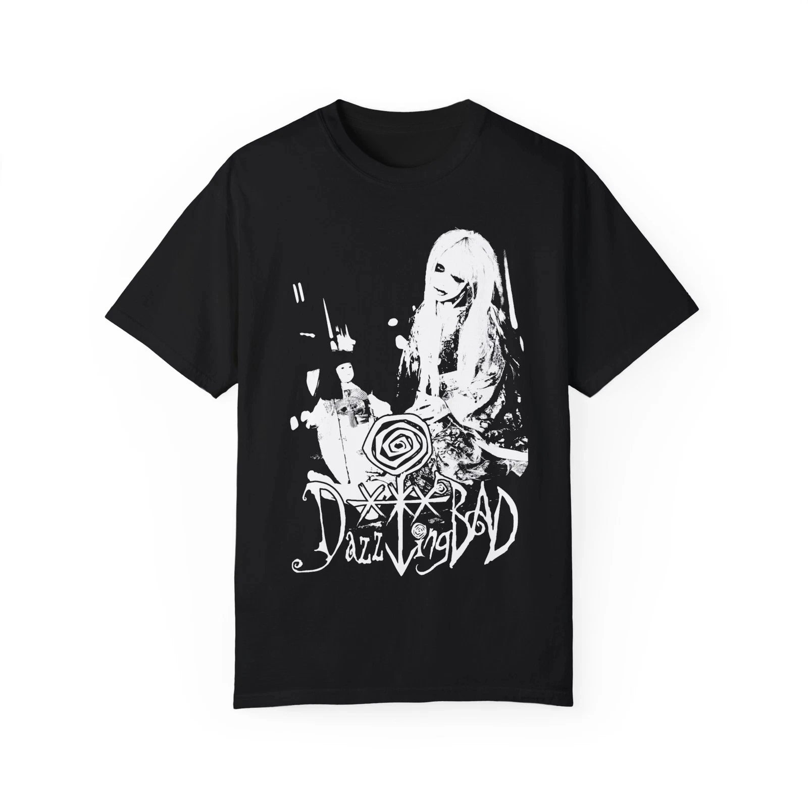 American Vintage DazzlingBAD Japanese Band Merch Gothic T-Shirt Summer New Vintage Fashion Men's and Women's Streetwear