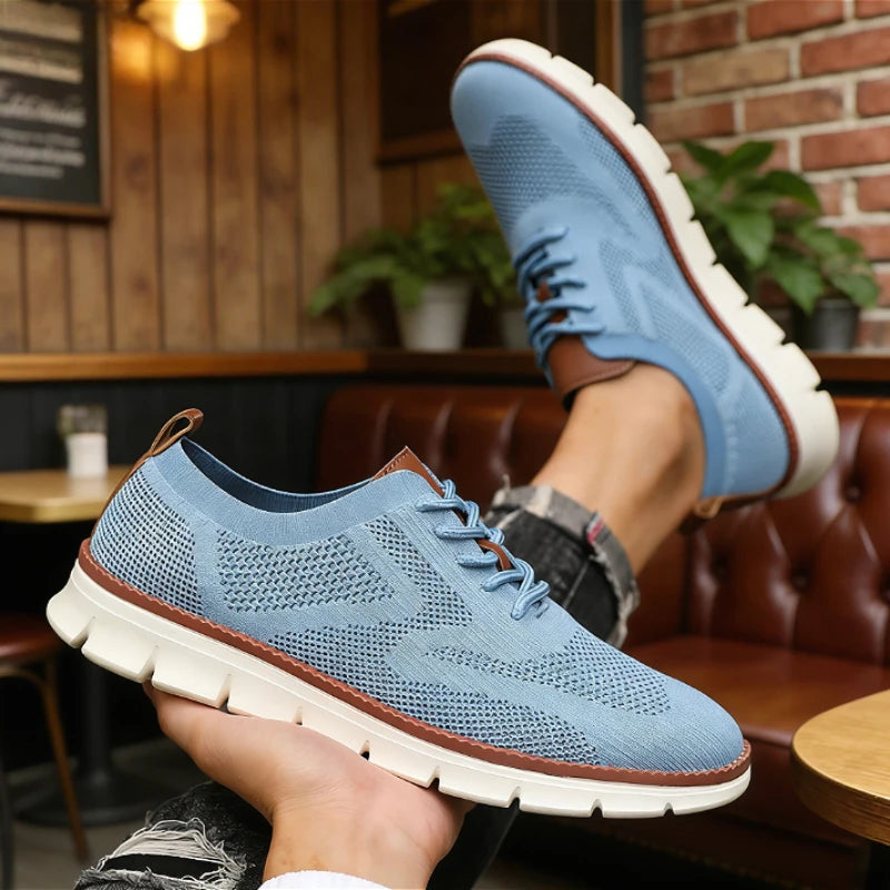 Outdoor Men Causal Sneakers Lightweight Breathable Mesh Soft Sold Walking Shoes Comfortable Shock-absorbing Trendy Shoes for Men