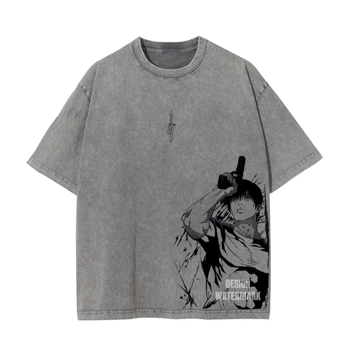 Gojo Satoru Graphic Tee Jujutsu Kaisen Anime Clothing Men Women Cotton T-shirts Retro Washed T Shirt Harajuku Male Manga Tshirt