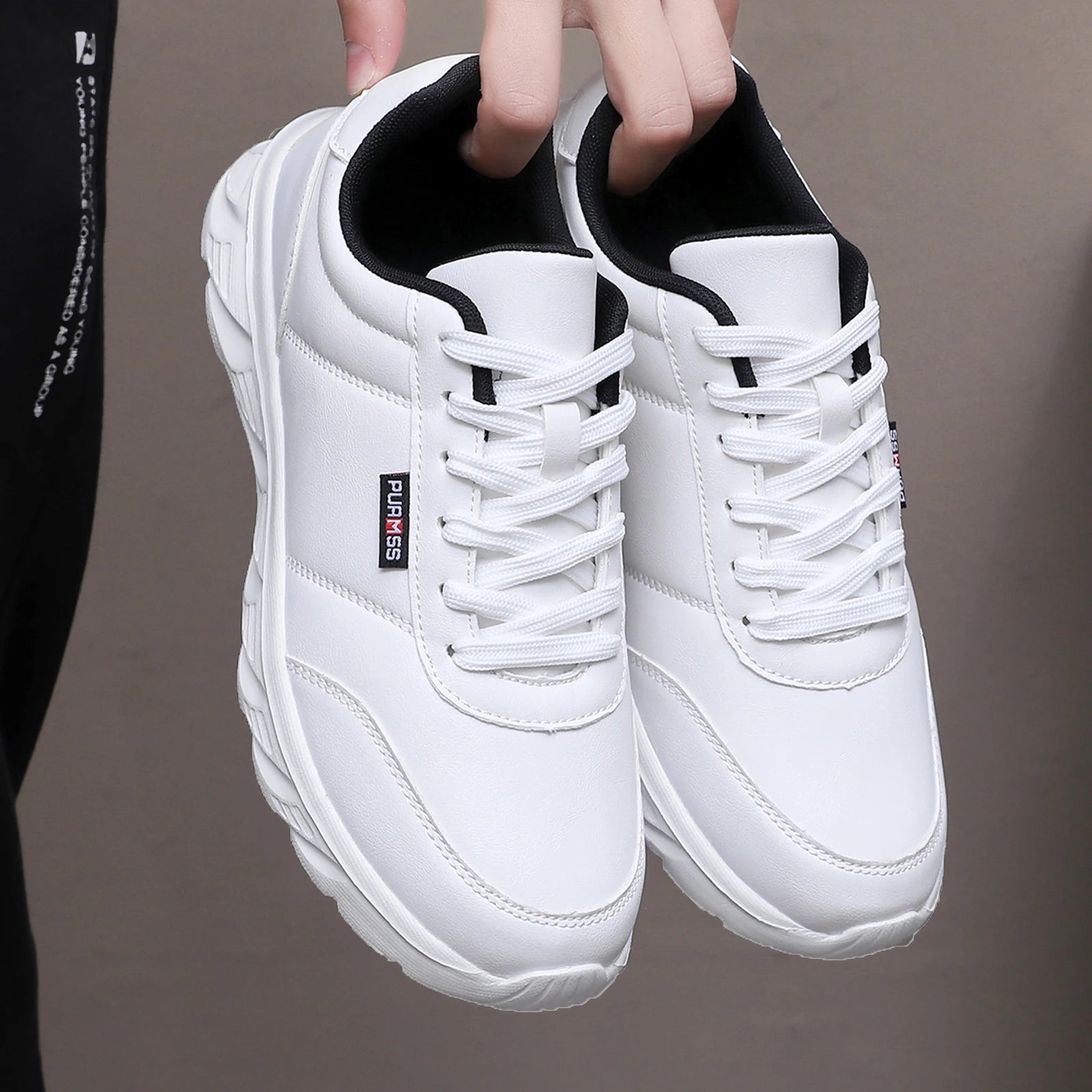 Men Shoes Soft Moccasin Shoes Comfortable Casual Shoes for Men Solid Black White Walking Men Sneakers Footwear Plus Size 39-46