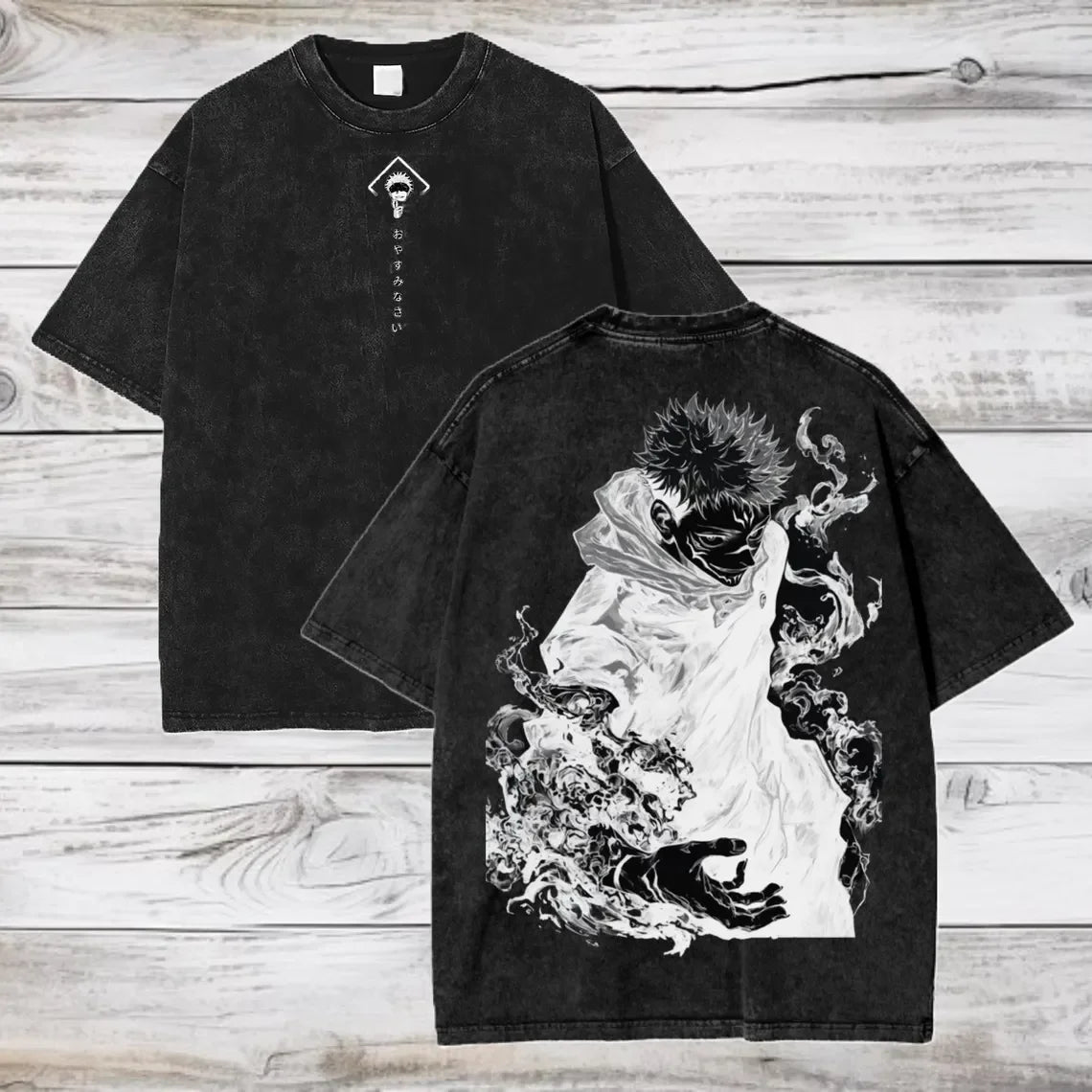 Gojo Satoru Jujutsu Kaisen T Shirt Men Women Tshirt Washed Cotton T-shirt Clothing Summer Short Sleeve  Tees Streetwear