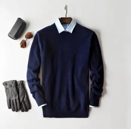 Classic Pullover V-Neck Sweater Men 2024 Autumn Winter Cashmere Cotton Blend Warm Jumper Clothes Pull Homme Man Hombres Sweater