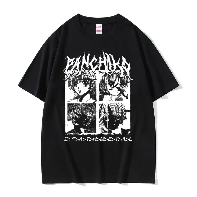 Rock Band Panchiko DEATHMETAL Album Graphic Print Tshirt Men Women Vintage Casual T-shirts Male Oversized Tees Gothic Streetwear