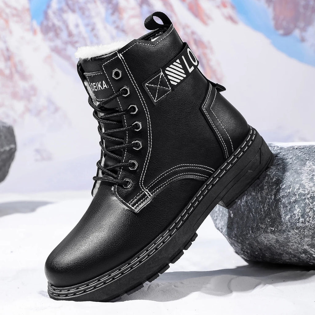 High-top men's casual sneakers, snow boots, durable and warm, popular in autumn and winter, trendy and fashionable