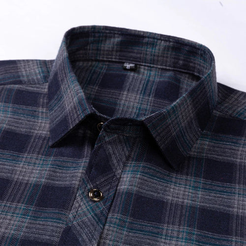 2024 New Fashion Men's Plaid Shirt Long Sleeve Cotton Regular Fit Men Casual Flannel Shirts Leisure Autumn Male Blouse Clothing