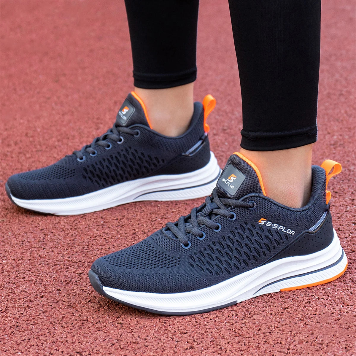 Baasploa New Running Shoes Men's Casual Lightweight Designer Mesh Sneakers Male Outdoor Breathable Lace-Up Sports Walking Shoes