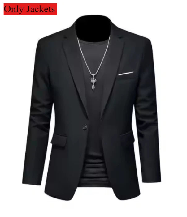 Men's Business Casual Suit for Weddings, Genuine Blazer, Vest and Pants, Big & Tall,Slim Fit Waistcoat, Dress Trousers, US Size