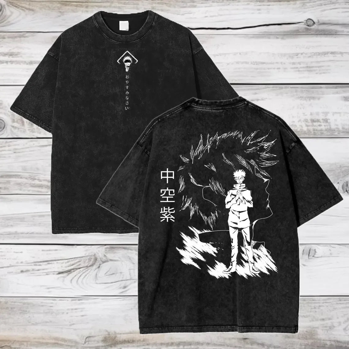 Gojo Satoru Jujutsu Kaisen T Shirt Men Women Tshirt Washed Cotton T-shirt Clothing Summer Short Sleeve Oversized Tees Streetwear