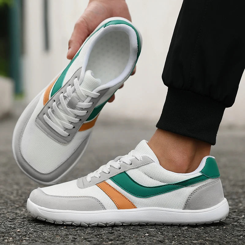 New Wide Toe Men Shoes Casual Versatile Soft Sole Wide Last Shoes Walking Sneakers Breathable Mesh Comfortable Barefoot Shoes
