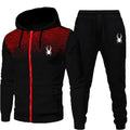 2025 popular two-piece men's sportswear jogging suit sportswear hooded sweatshirt zipper sweatshirt autumn and winter clothing