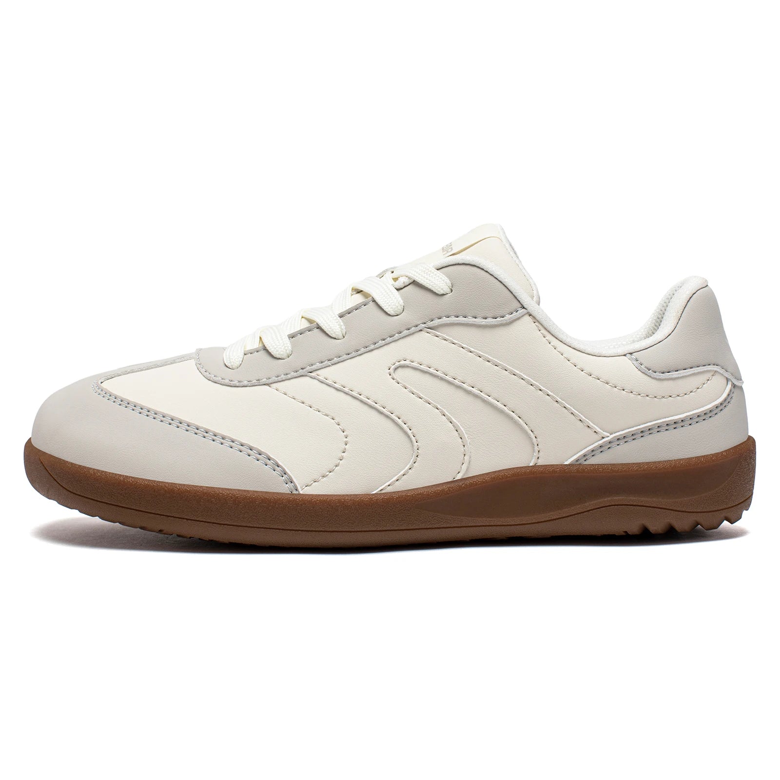 HOBIBEAR Wide Toe Shoes Unisex Artificial Leather Barefoot Sneakers Casual Retro Zero Drop Shoes for Women Men