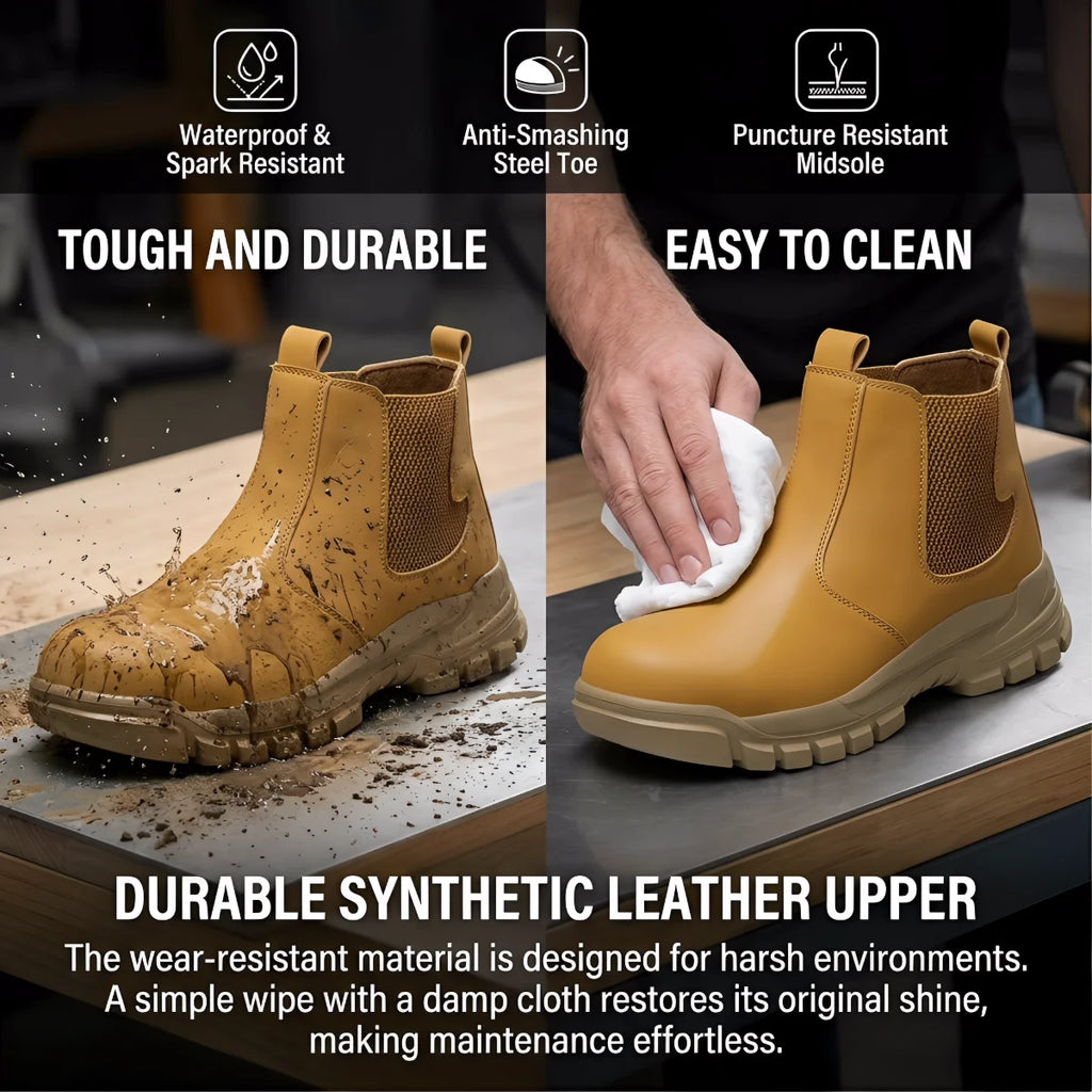 Lightweight Protection Safety Shoes Men Steel Toe Anti Smash Work Shoes Anti-puncture Indestructible Man Safety Boots Outdoor