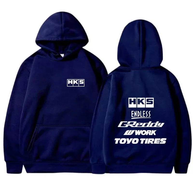 2025 Men Fashion Cool Hoodie Japan JDM Modified Car HKS ENDLESS Hoody Men Women Vintage Casual Sweatshirt Long Sleeve Pullovers