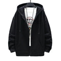 Men's  Trendy Hoodie Cardigan Autumn Hooded Sweatshirt Solid Color Classic Jacket Long Sleeve Zipper Coat Casual Men Clothing