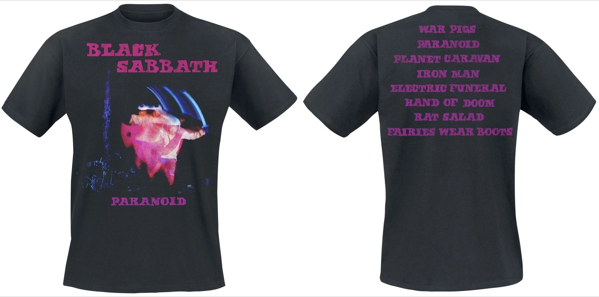 Black Sabbath Vintage Devil Print Cotton T-shirt Men Women Heavy Metal Band Unisex Short Sleeve Tee