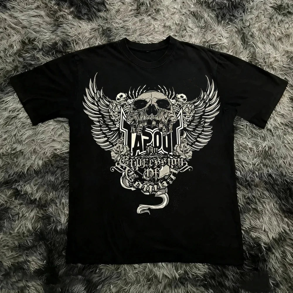 Vintage Y2K Tapout T Shirt Men Women Summer Graphic Print T-shirt USA Y2K 90s Tee Fashion Gothic Streetwear Summer Tee Tops