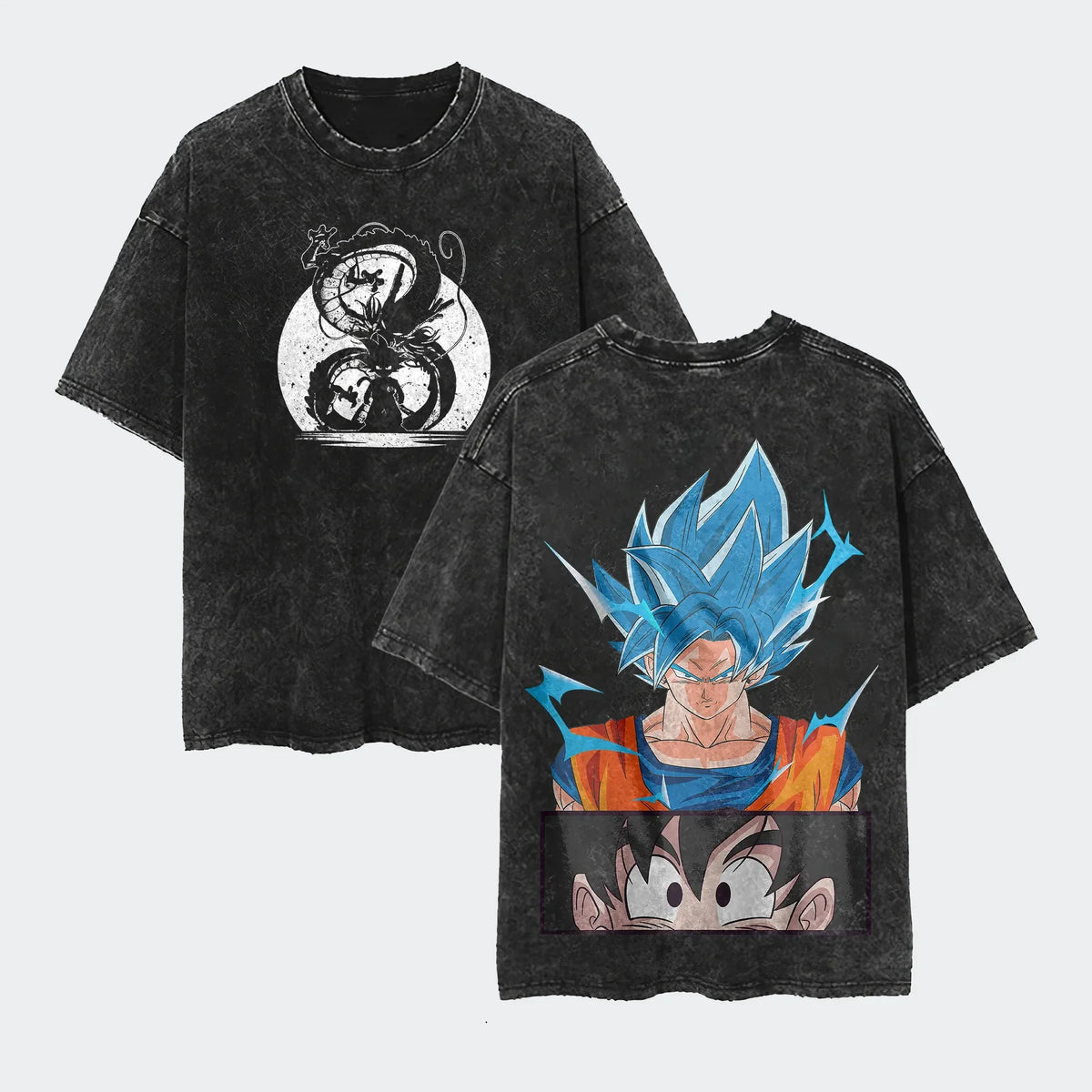 Anime Dragon Ball Cosplay Washed Goku T-Shirt Cotton Loose Large Casual Sports Vegeta Gym T-Shirt Men's Harajuku Tee Clothing