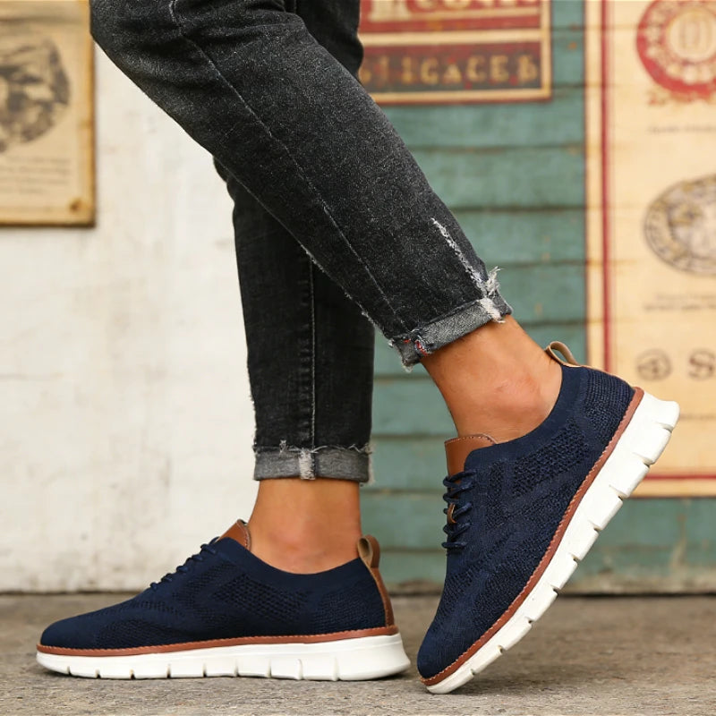 Outdoor Men Causal Sneakers Lightweight Breathable Mesh Soft Sold Walking Shoes Comfortable Shock-absorbing Trendy Shoes for Men