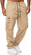 2024 Amazon Summer New Men's Work Pants European and American Independent Station Drawstring Multi Pocket Casual Pants