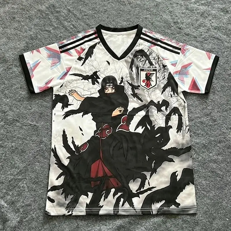 Naruto Anime Itachi Uchiha Concept Soccer Japan Football Jersey Wind Breathable Quick Drying T-shirt  MEN Tops