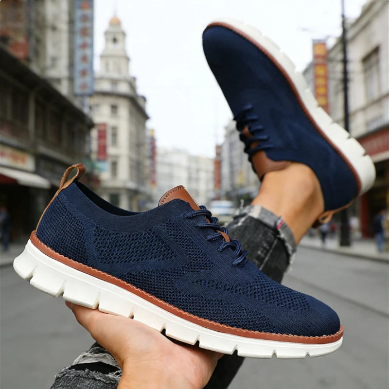 Outdoor Men Causal Sneakers Lightweight Breathable Mesh Soft Sold Walking Shoes Comfortable Shock-absorbing Trendy Shoes for Men