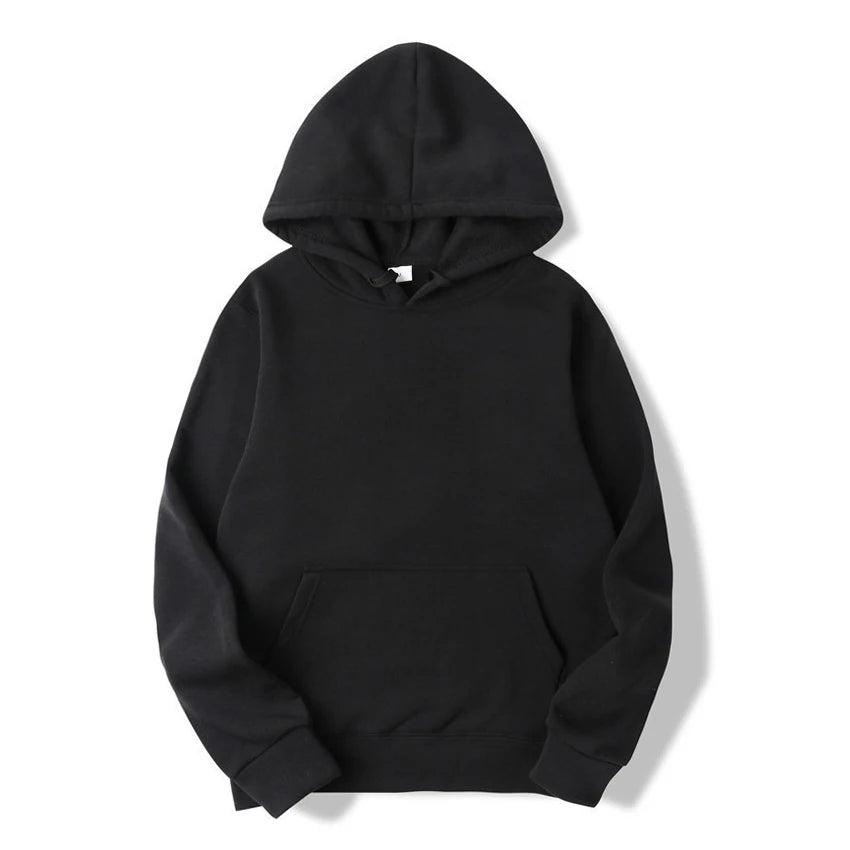 Blank Fleece Pullover Hoodie Men Fashion Hooded Sweatshirt Unisex Black White Hoodies For Men Sudaderas Para Hombres Polerones