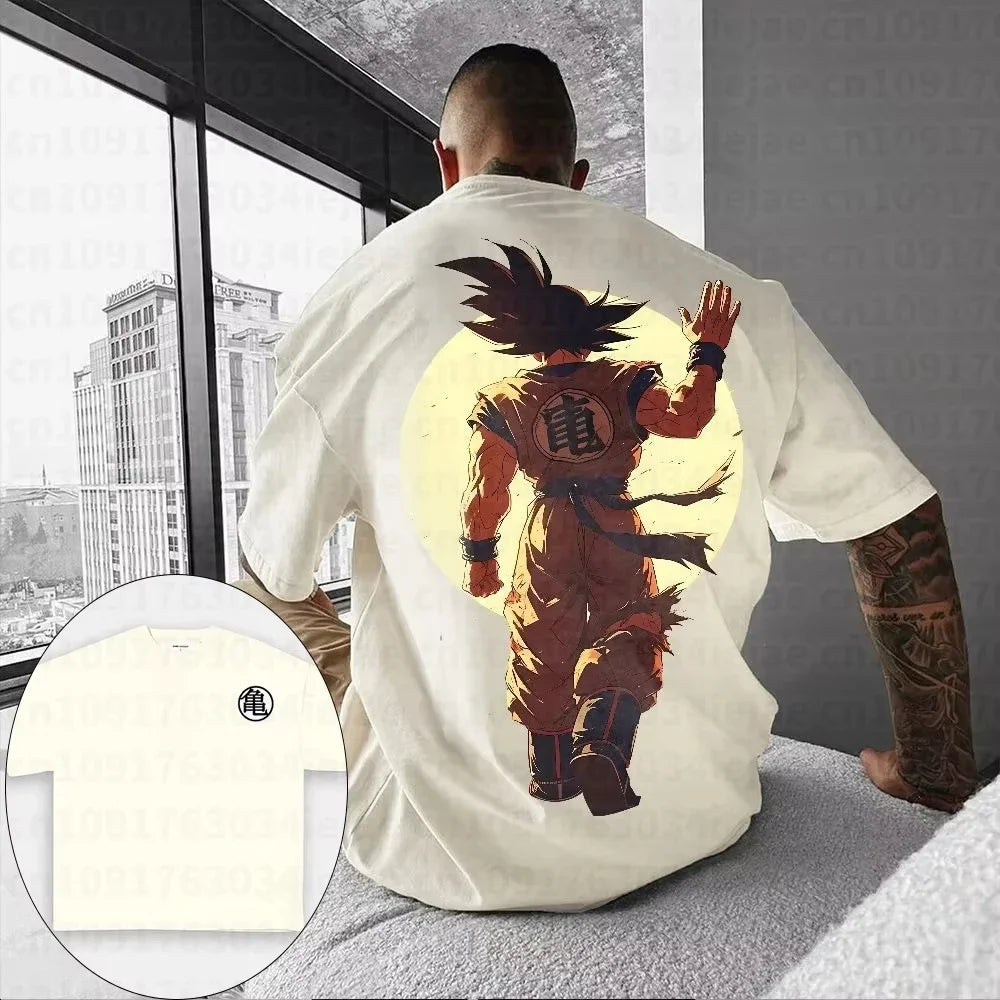 Saiyan Son Goku Anime Dragon Ball Harajuku Men Summer T-shirt 2026 Oversized Retro Street Women Casual Loose Short Sleeve Unisex