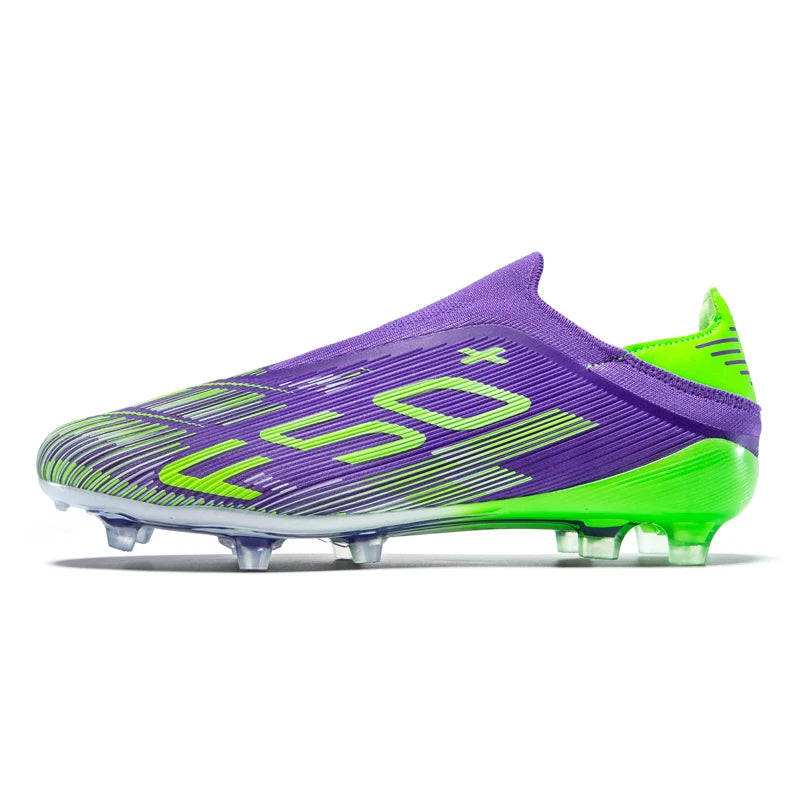 X2517 Laceless Mens Soccer Shoes Boys F50 TF/FG Training Football Sneakers for Youth Turf Soccer Cleats Chuteira Campo 35-45
