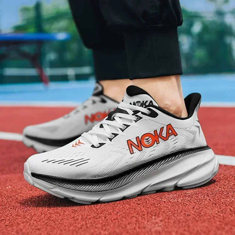 Men's Running Shoes Breathable Cushioning Luxury Shoes Trainer Race Outdoor Couple Non-Slip Jogging Sneakers Mesh Off-road Shoes