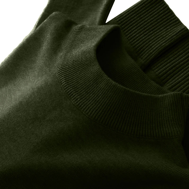 Men's Mock Turtleneck Sweater Men's Knitting Pullovers Rollneck Sweater Winter Warm Men Jumper Slim Fit Casual Streetwear