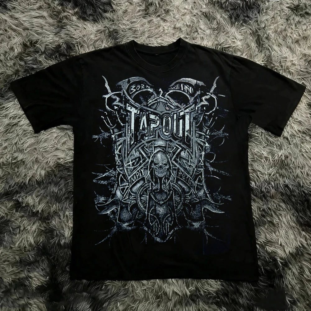 Vintage Y2K Tapout T Shirt Men Women Summer Graphic Print T-shirt USA Y2K 90s Tee Fashion Gothic Streetwear Summer Tee Tops