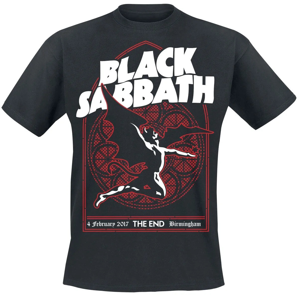Black Sabbath Vintage Devil Print Cotton T-shirt Men Women Heavy Metal Band Unisex Short Sleeve Tee