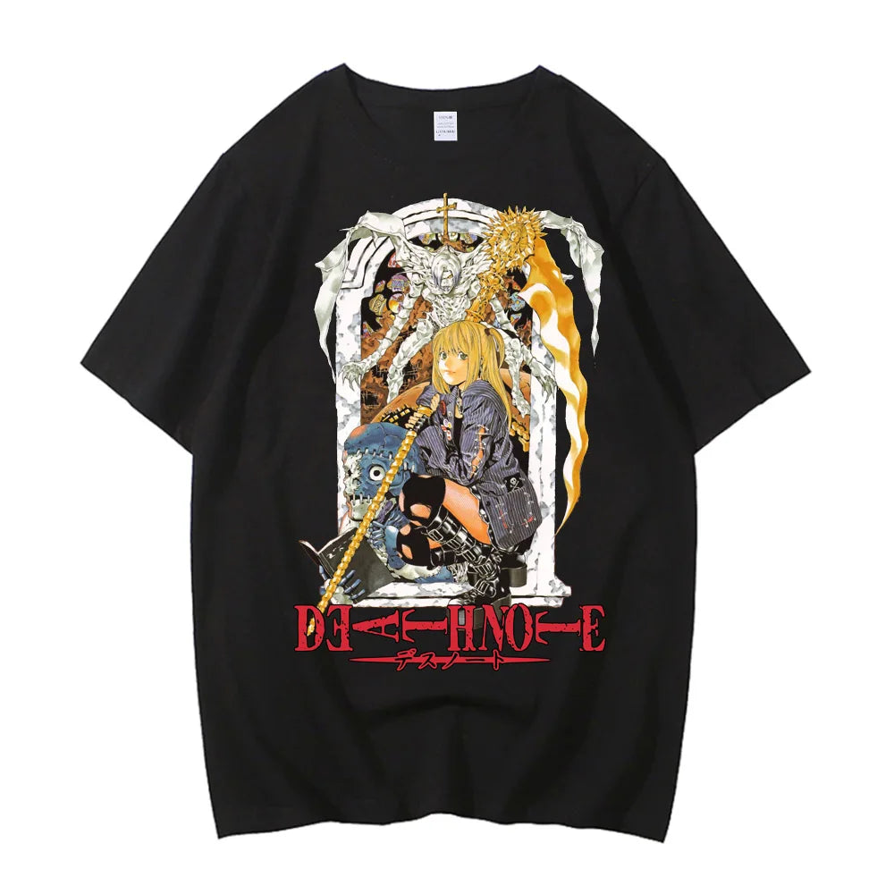 Harajuku Death Note T Shirts Anime Graphic Printing T Shirt High Quality Cotton Fashion Streetwear Unisex Top Tee