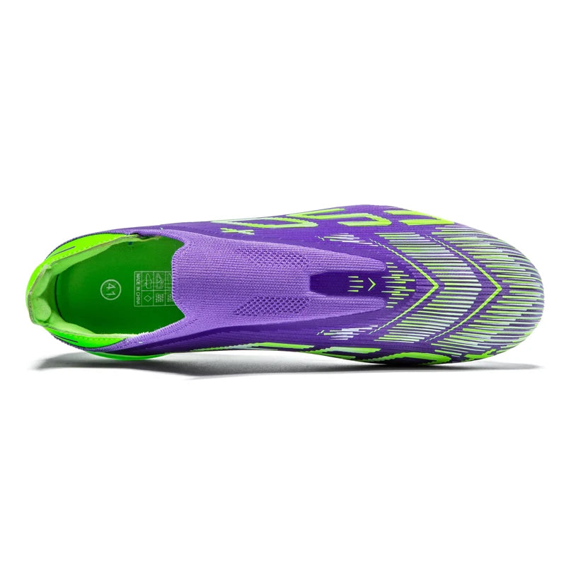 X2517 Laceless Mens Soccer Shoes Boys F50 TF/FG Training Football Sneakers for Youth Turf Soccer Cleats Chuteira Campo 35-45