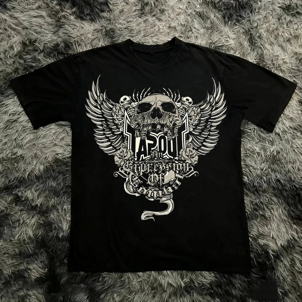 Vintage Y2K Tapout T Shirt Men Women Summer Graphic Print T-shirt USA Y2K 90s Tee Fashion Gothic Streetwear Summer Tee Tops