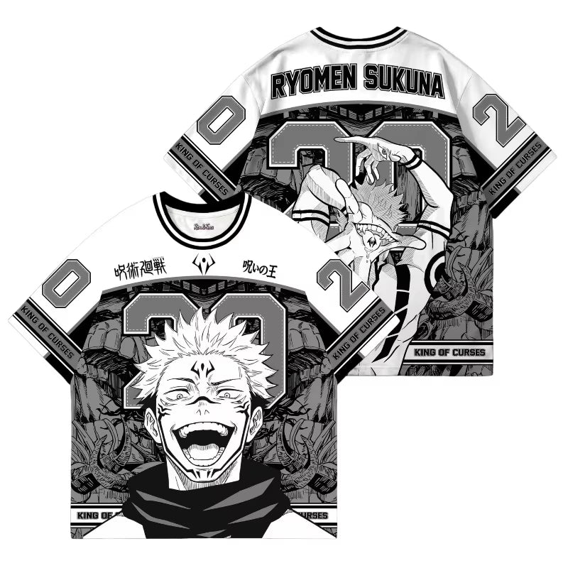 Summer Hot Jujutsu Kaisen Ryomen Sukuna 3D Print T-shirt Unisex Casual Anime Fans Tee High-quality Breathable Tops Tees Clothing