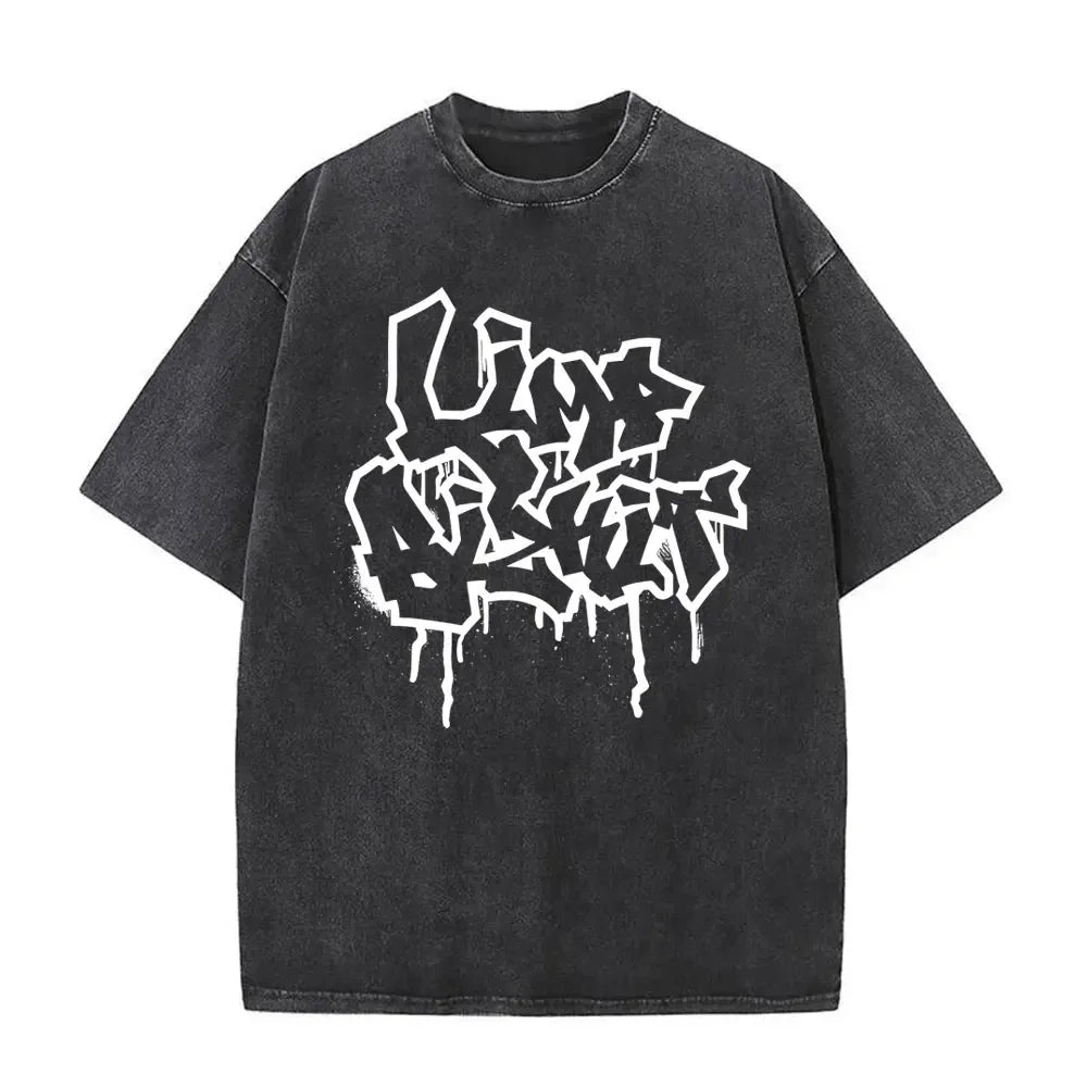 Y2k Tshirt Men Clothing Washed Vintage Rock Band Limp Bizkit Album Graphic 2025 Mens Clothes Tee Shirt Homme Graphic TShirts Men