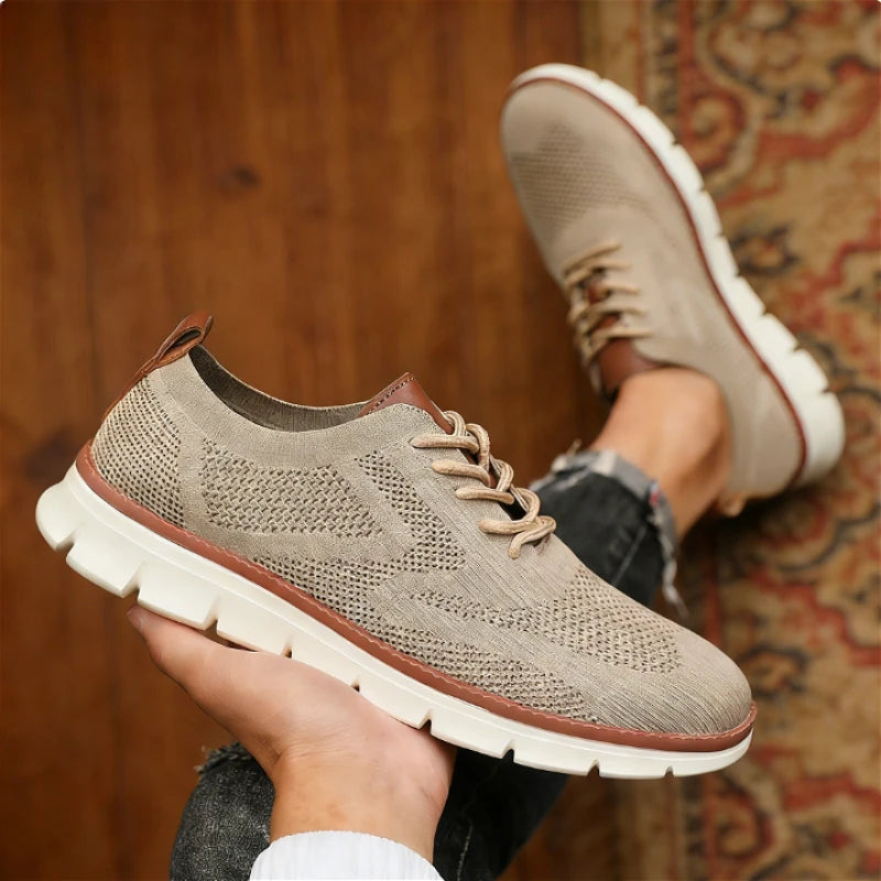 Outdoor Men Causal Sneakers Lightweight Breathable Mesh Soft Sold Walking Shoes Comfortable Shock-absorbing Trendy Shoes for Men