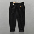 HIQOR 2026 Spring Autumn Men Pure Cotton Men Cargo Pants Korean Style Male Casual Loose Belt Mid Waist Man Trouser Plus Size 38