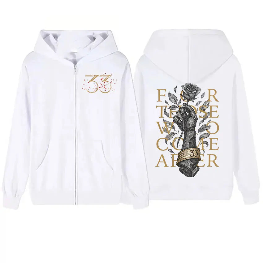 For Those Who Come After Zip Up Hoodie Clair Obscur Expedition 33 Game Fans Men Women Sweatshirt Vintage Oversized Coats Hoodies