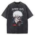 Anime Jujutsu Kaisen Gojo Satoru T Shirts Washed Men Women Cotton Harajuku T-Shirts High Quality Retro for Men Women Tops Tees